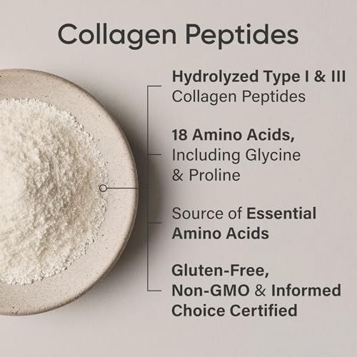 Sports Research Collagen Peptides - Hydrolyzed Type 1 & 3 Collagen Powder Protein Supplement For Essential Amino Acids - Easy Mixing Vital Nutrients & Proteins Collagen For Women & Men