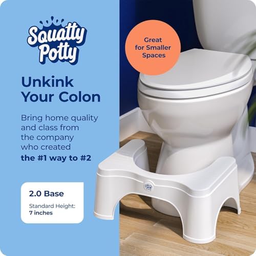 Squatty Potty Original Toilet Stool 2.0 Base 7" White 1 Count