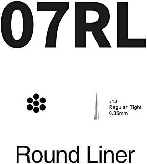 Stigma #12(7RL) Standard Disposable Tattoo Needle Cartridges With Membrane Safety Cartridges For Tattoo Artists Round Liner 20Pcs Standard Pack EN05-20-1207RL