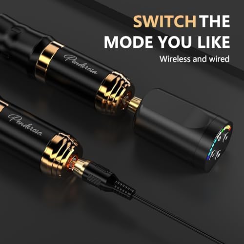 STIGMA Cordless Tattoo Gun Kit With Pro Tattoo Pen 2 Batteries 20 Needles Ink Set Accessories