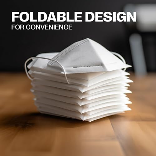 SURESAFE 20 Pack White Face Masks - 5 Ply Masks Disposable Disposable Masks Adult With Adjustable Ear Loops & Nose Bridge Dust Mask Disposable Face Mask