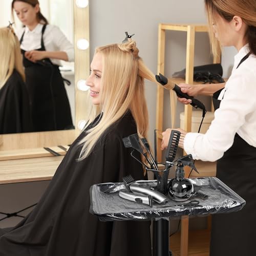 TASALON 50 PCS Disposable Salon Tray Cover & Tattoo Tray Cover Clear - Transparent Protective Film For Tattoo Equipment Accessories​ (Suitable For 18 * 13 Inch Trays)