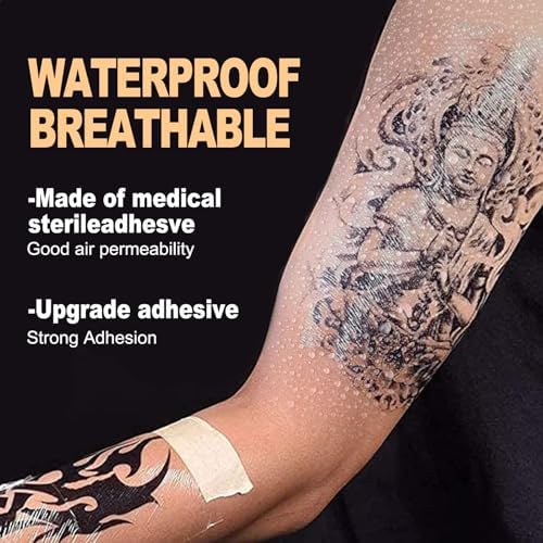 Tattoo Aftercare Bandage Roll Second Skin Tattoo Bandage With Sliding Cut 6" X 2.2 Yard Second Skin Protection Transparent Film Waterproof Breathable Stretch Adhesive Cover Tattoos Supplies