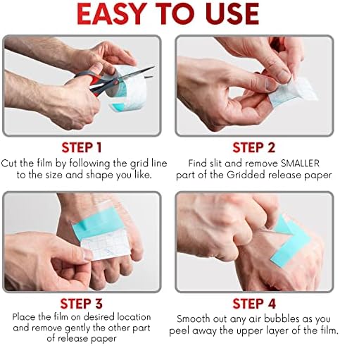 Tattoo Aftercare Waterproof Bandage - 6in X11yd Transparent Film Roll Dressing - Breathable Stretch Adhesive Second Skin - Healing & Protective Hygienic Wrap For Tattoo And Medical Use