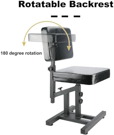 Tattoo Armrest Stand Foldable Multifunctional Tattoo Studio Chair - Adjustable Height And Angle Ergonomic Design For Ultimate Comfort Perfect For Tattoo Artist (with Wheels)