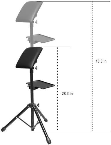 Tattoo Armrest With Tray Tattoo Arm Rest Foldable Tattoo Tripod Black Leather Pad Height Adjustable And Tilt For Tattoo Artist (Black)