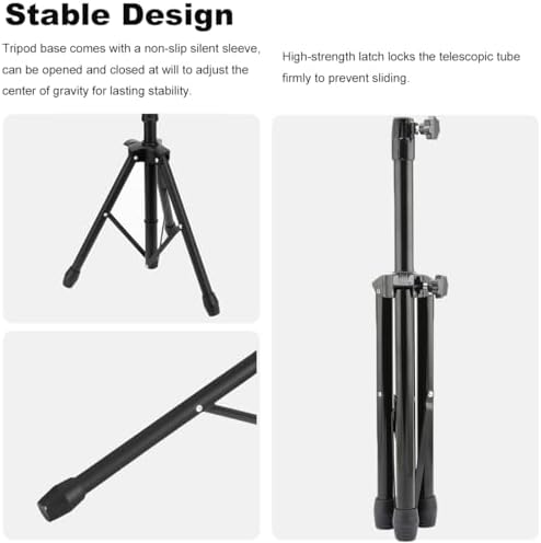 Tattoo Armrest With Tray Tattoo Arm Rest Foldable Tattoo Tripod Black Leather Pad Height Adjustable And Tilt For Tattoo Artist (Black)