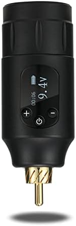 Tattoo Battery Power Supply RCA Spare Portable Rechargeable Motor for Tattoo Pen Rotary Tattoo Machine Permanent Makeup Equipment (OLED - Black)