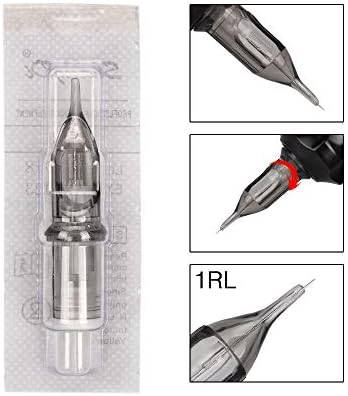 Tattoo Cartridge Needles ATOMUS 20pcs 1RL 3RL 5RL 7RL 9RL 11RL Round Liner Disposable Sterilized Tattoo Needlefor Pen Rotary Machine Tattoo Supplies (20pcs 1RL)