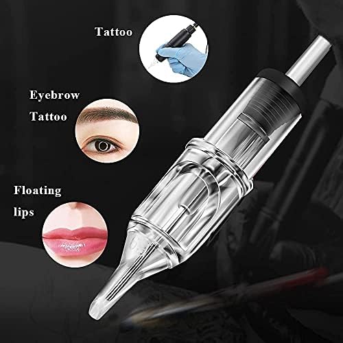 Tattoo Cartridge Needles CINRA 20Pcs Tattoo Needles 1207RL Disposable Tattoo Needle Cartridges #12 Standard Round Liner Cartridge Tattoo Machine Needles For Tattoo Beginners And Tattoo Artists