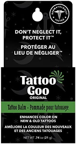 Tattoo Goo Original Ointment - Enhances colour on new and old tattoos made with natural ingredients no petroleum or mineral oils - 21 grams