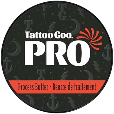 Tattoo Goo Professional Process Butter For Tattoo Artists Made With With Olive Oil Shea Butter And Beeswax - Petroleum And Lanolin-Free Tattoo Aftercare - 6 Oz