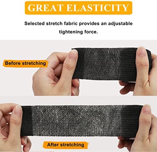 Tattoo Grip Tape - Ruicoo 4pcs Tattoo Grip Wrap Cover Disposable Tape Self-adhesive Bandage 2"x 5 Yards Black Tattoo Grip Tape For Tattoo Machine