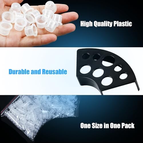 Tattoo Ink Caps Cups Holder -MIUXIA 402Pcs Mixed Size Tattoo Ink Cups Caps Small Mediun Large Tattoo Pigment Caps Cups With Wide Cup Edge Tattoo Ink Set Tattoo Supplies