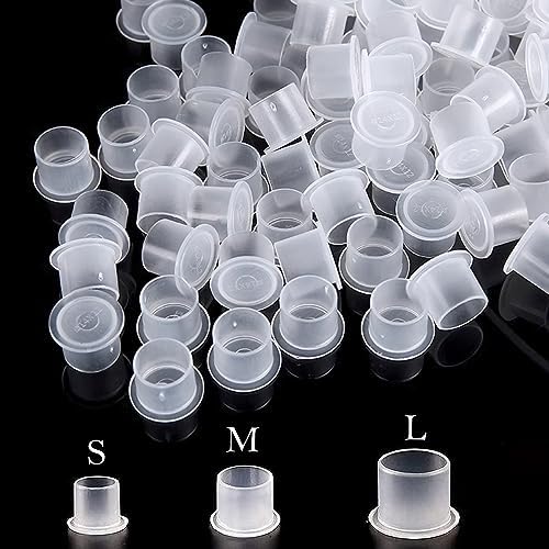 Tattoo Ink Caps With Base Urknall Ink Cups 300 Pieces Plastic Ink Caps Disposable Ink Cup Lids For Tattoo Ink Tattoo Supplies