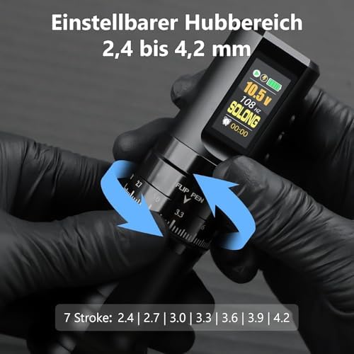 Tattoo Kits Solong Wireless Tattoo Machine Kit 1800mAh Battery LED Display 40PCS Cartridges 15 Tattoo Inks Adjustable Stroke 2.4-4.2mm SLE96EN01S-1