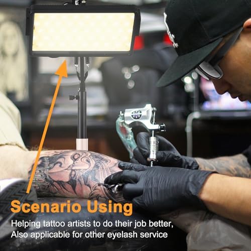 Tattoo Light Kits: Polarized LED Tattoo Work Light With Tattoo Vision Lenses And Extra Frame For Eliminating Shadows High Definition Equipped With 360°Tattoo Lights Stand