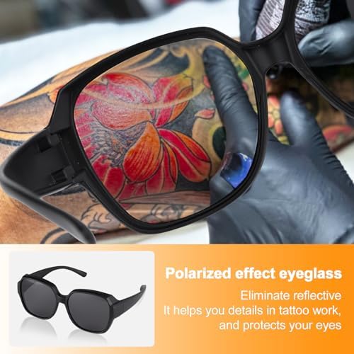 Tattoo Light Kits: Polarized LED Tattoo Work Light With Tattoo Vision Lenses And Extra Frame For Eliminating Shadows High Definition Equipped With 360°Tattoo Lights Stand