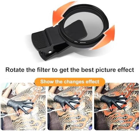 Tattoo Light Kits: Polarized LED Tattoo Work Light With Tattoo Vision Lenses And Extra Frame For Eliminating Shadows High Definition Equipped With 360°Tattoo Lights Stand