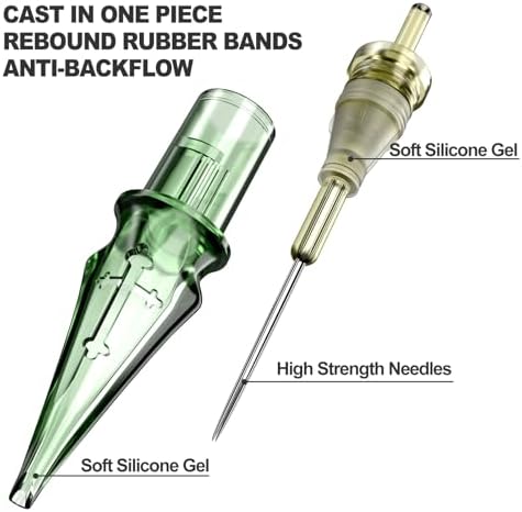 Tattoo Needle Cartridge Solong Pro 20Pcs Disposable Tattoo Needles 1003 Round Liner X-Taper Tattoo Cartridge Needles(1003RL) EN01S-20-1003RL-X