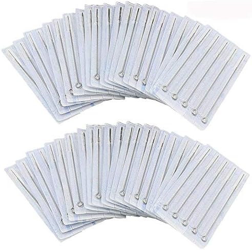 Tattoo Needles Set - Autdor 50PCS Mixed Tattoo Needles 3RL 5RL 7RL 9RL 3RS 5RS 7RS 9RS 5M1 7M1 Disposable Sterile Tattoo Gun Needles Assorted Liners Shaders and Magnum for Tattoo Machine Tattoo Kit and Tattoo Supplies (RL/RS/M1-