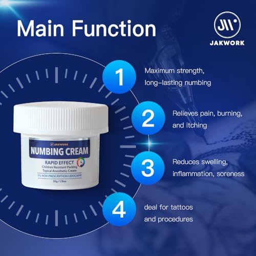 Tattoo Numbing Cream(50g) Extra Strength Numbing Cream For Waxing Tattoos And Piercings