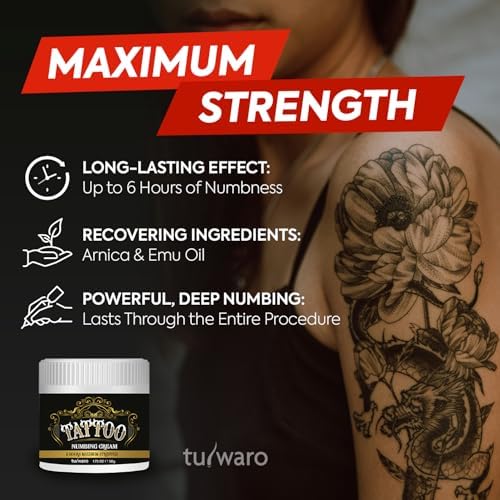 Tattoo Numbing Cream For Tattoos Extra Strength- Fast & Long-Lasting Numb For Tattoos Tattoo Numbing Cream Maximum Strength