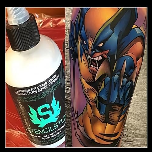 Tattoo Transfer Gel Stencil Gel For Tattooing Tattoo Supplies For Artists & Beginners Transfer Solution For Stencil Transfering Long-Lasting & Clear 4 Ounce