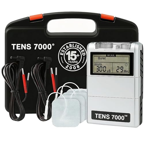 TENS 7000 Digital TENS Machine - for Back Pain Neck Pain General Pain Relief Sciatica Pain Relief Muscle Pain Relief