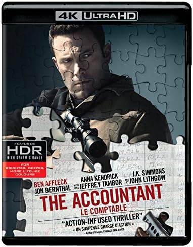 The Accountant (4K UHD + Blu-Ray + UV Digital Copy) (Bilingual)