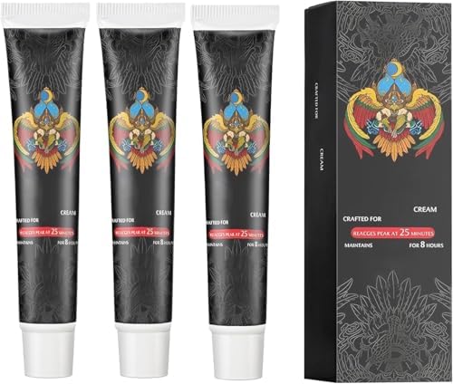 (The Most Popular) Tattoo Numibing Cream Numibing Cream for tattooing Up to 8 Hours Extra Strength for Tattoos Piercing Moisturizes And Soothes Joint Skin Caring for Dry Skin 20G/0.71FL.OZ (3Pcs Tattoo Numibing Cream)