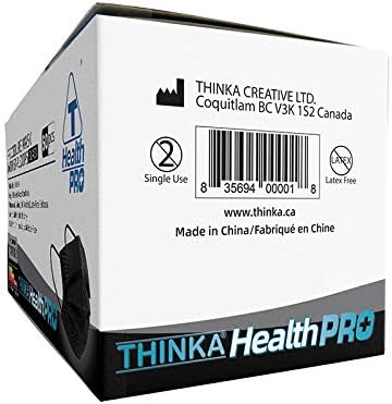 THINKA MASK WITH EARLOOPS (50pcs) - [BLACK]-Medical Mask - Surgical Mask -ASTM Level 1 Mask