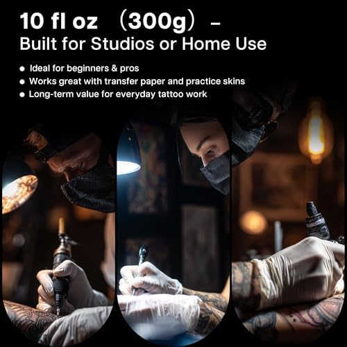 TINYLENS Tattoo Transfer Gel 300ml – Fast-Drying Stencil Gel For Clean Long-Lasting Design Transfer Skin-Safe & Easy To Apply