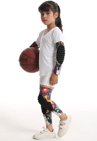 Topeter Padded Arm Sleeves Youth Compression Elbow Pads 1 Pair Basketball Shooter Sleeves