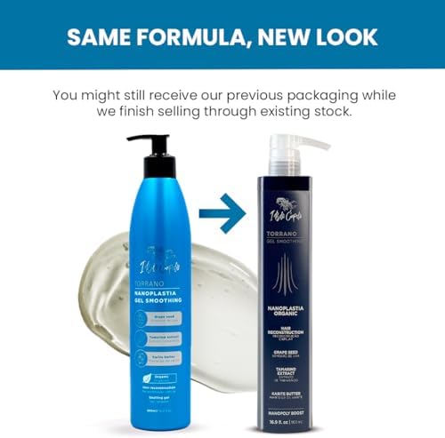 Torrano Gel Keratin Hair Treatment Straightening In 1 Step Formaldehyde Free-Nanoplastia Para Alisar Cabello Keratina Organica Sin Formol Para Alisar El Pelo - 1 Pack 16.9Fl.oz (500ml)