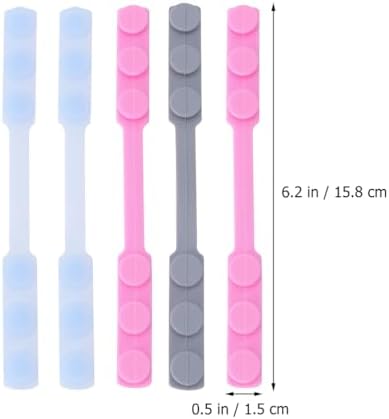 TOVINANNA 6pcs Adjustable Mask Hooks Silicone Ear Protectors For Comfortable Wear Relieves Ear Pressure Random Colors For Daily Use