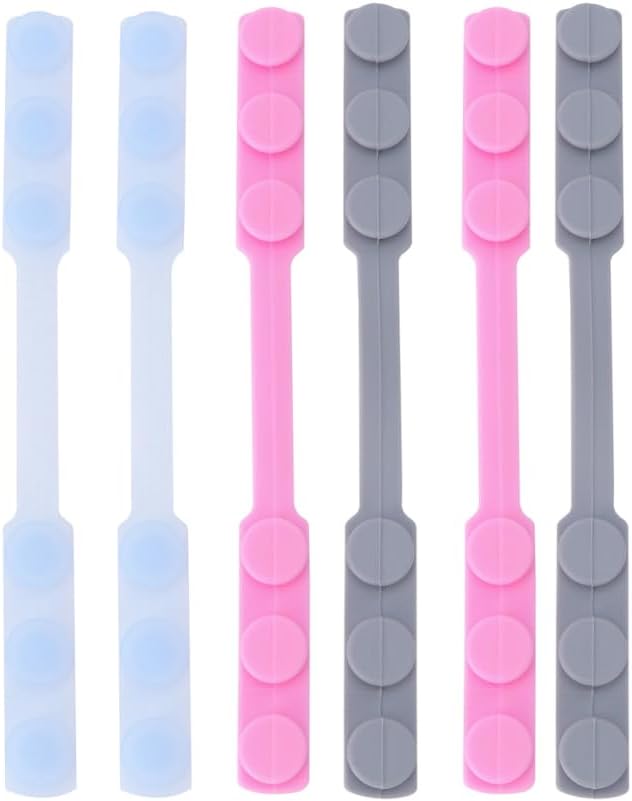 TOVINANNA 6pcs Adjustable Mask Hooks Silicone Ear Protectors for Comfortable Wear Relieves Ear Pressure Random Colors for Daily Use