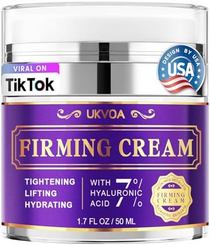 UKVOA Retinol Wrinkle Cream for Neck & Face Anti-Aging Facial Moisturizer for Women with Collagen & Hyaluronic Acid Neck Cream for Tightening and Firming 1.7 Fl Oz