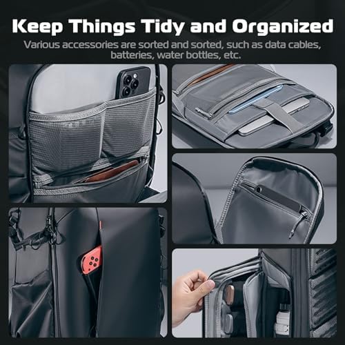 ULANZI Camera Backpack Professional Bag Water-Resistant Photography Camera Case Anti Theft Travel For Photographers Women Men DSLR Mirrorless Camera Lens Tripod Holder 16 Inch Laptop Black 22L