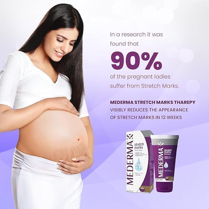 VI Med Erma Stretch Marks Therapy - Stretch Mark Cream For Women AND Men Anti Stretch Mark Cream During AND After Pregnancy [25g]