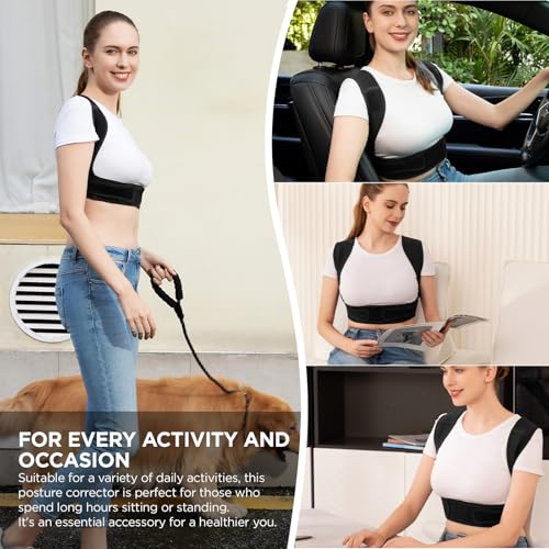 VICORRECT Posture Corrector For Women And Men: Adjustable Upper Back Brace Support - Shoulder Straightener Office Home Use Posture Trainer