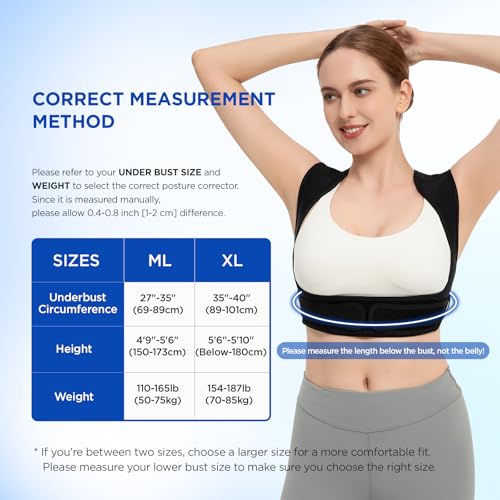 VICORRECT Posture Corrector For Women And Men: Adjustable Upper Back Brace Support - Shoulder Straightener Office Home Use Posture Trainer