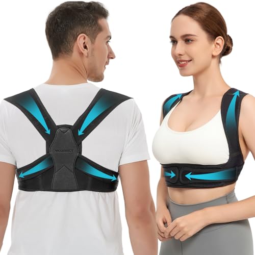 VICORRECT Posture Corrector for Women and Men: Adjustable Upper Back Brace Support - Shoulder Straightener Office Home Use Posture Trainer