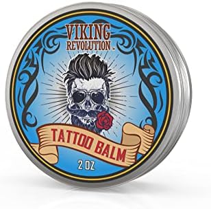Viking Revolution Tattoo Aftercare Balm (57g / 2 Oz) - For Before During & Post Tattoo – Safe Natural Tattoo Cream – Moisturizing Lotion to Promote Skin Healing – Tattoo Brightening Treatment Viking Revolution Tattoo After