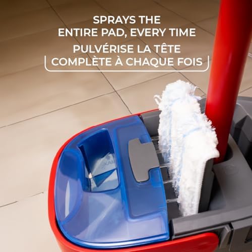 Vileda H2prO Flat Mop And Bucket Set 100% Clean & Dirty Water Separation Wall Mop Baseboard Cleaning Tool Machine Washable Reusable Microfiber Mop Head Safe On All Floor Types