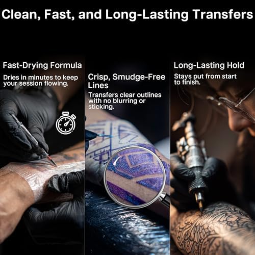 VRAIKO Fsherney Tattoo Transfer Gel 300ml Large Tattoo Stencil Gel Cream Skin-Friendly & Fast-Drying Transfer Solution For Clear & Long-Lasting Designs Clean And Easy Application
