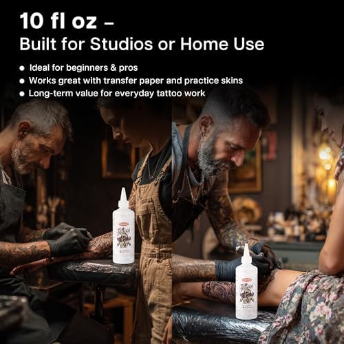 VRAIKO Fsherney Tattoo Transfer Gel 300ml Large Tattoo Stencil Gel Cream Skin-Friendly & Fast-Drying Transfer Solution For Clear & Long-Lasting Designs Clean And Easy Application
