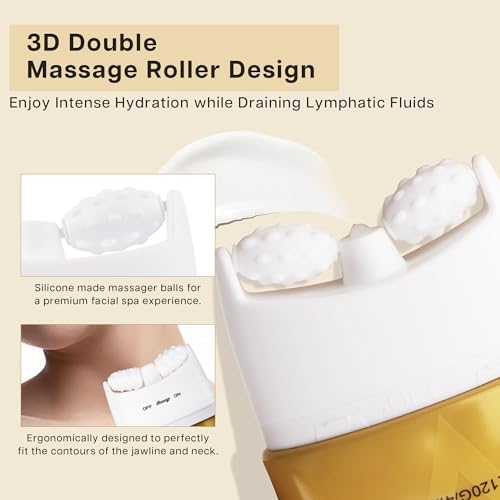 VRAIKO HOYGI AH-8 Firming Neck Cream 2-in-1 Guasha Neck Moisturizer With Roller Applicator For Saggy Skin Double Chin Face Lifting 4.23 Oz (1PC)