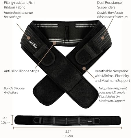 Vriksasana Sacroiliac Hip Belt For Women And Men That Alleviate Sciatic Pelvic Lower Back And Leg Pain Stabilize SI Joint Trochanter Belt Anti-Slip And Pilling-Resistant (Black Regular)