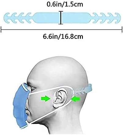 W7ETBEN 6PCS Mask Companion Accessory Hook Ear Protector Decompression Holder Free Ears Adjustable Anti-Tightening Extension Buckle Belt Strap Extender For Mask